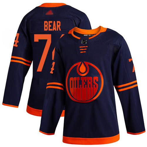 Adidas Edmonton Oilers #74 Ethan Bear Navy Alternate Authentic Stitched Youth NHL Jersey->youth nhl jersey->Youth Jersey